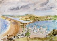 CHESIL BEACH from the OLYMPIC RINGS : SOLD